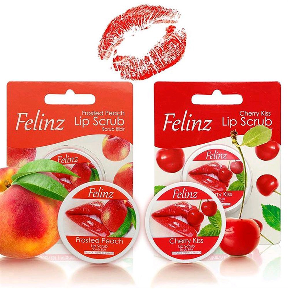 Lip scrub Felinz / Scrub Bibir / Eksfoliator Bibir / Penghalus Bibir