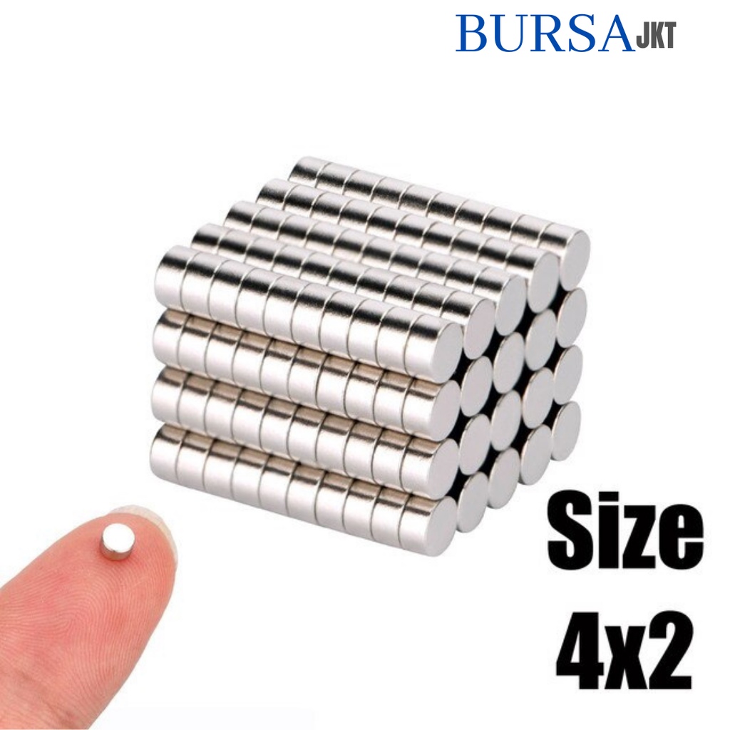 MAGNET SUPER KUAT N52 NEODYMIUM N52 BULAT STRONG NdFeB 4 x 2 MM