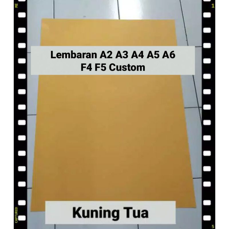 

Kertas Bc Manila Kuning Tua 160gsm Lembaran A2 A3 A3+ A4 A5 A6 F4 F5 Custom