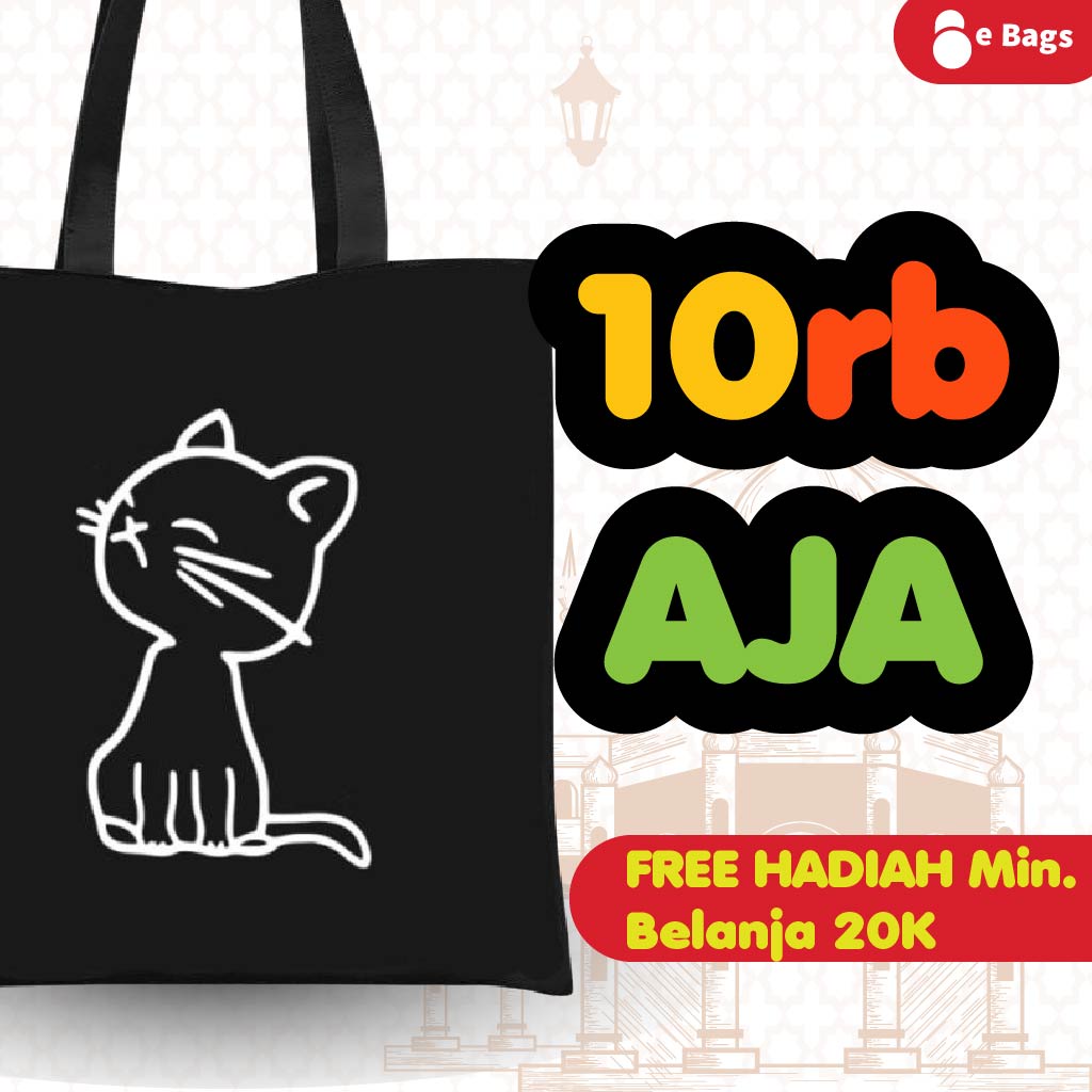 Tas Totebag Wanita Canvas Kuliah Premium Vintage Resleting Tebal Estetik Sleting Kerja Motif Tote ba