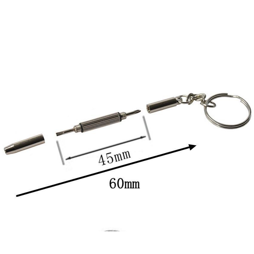 3 In 1 Obeng Mini Portable Bahan Stainless Steel Untuk Reparasi Kacamata / Jam Tangan