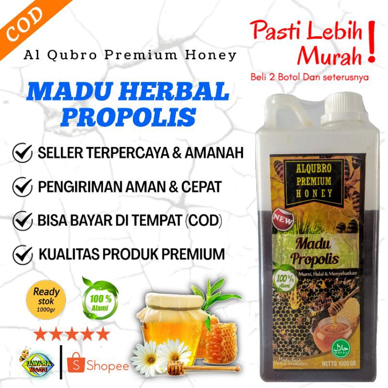 Madu Asli Al qubro AlQubro Premium Madu Herbal Propolis 1000gr