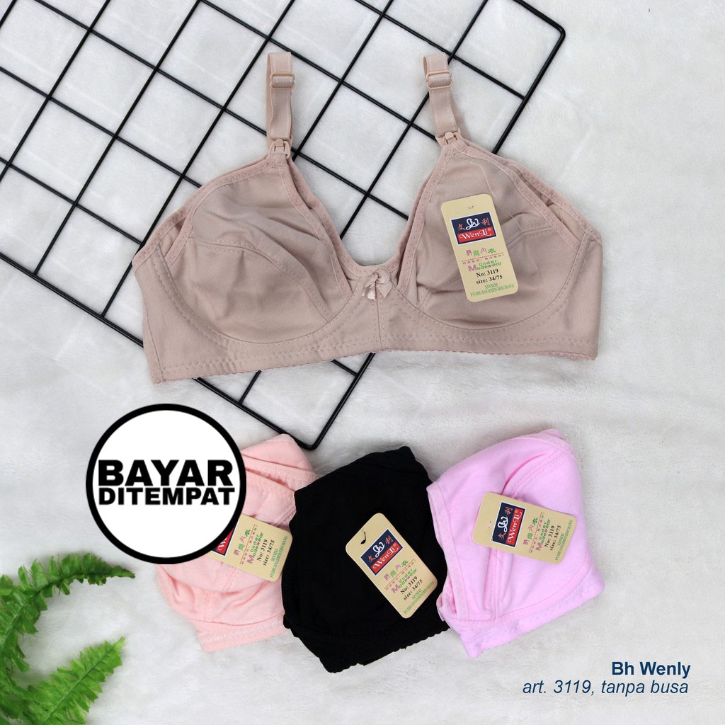 COD Kutang Bra Menyusui Bra Ibu Hamil Wenly 3119 BEHA Menyusui BH Tanpa Busa Kawat Nursing Maternity