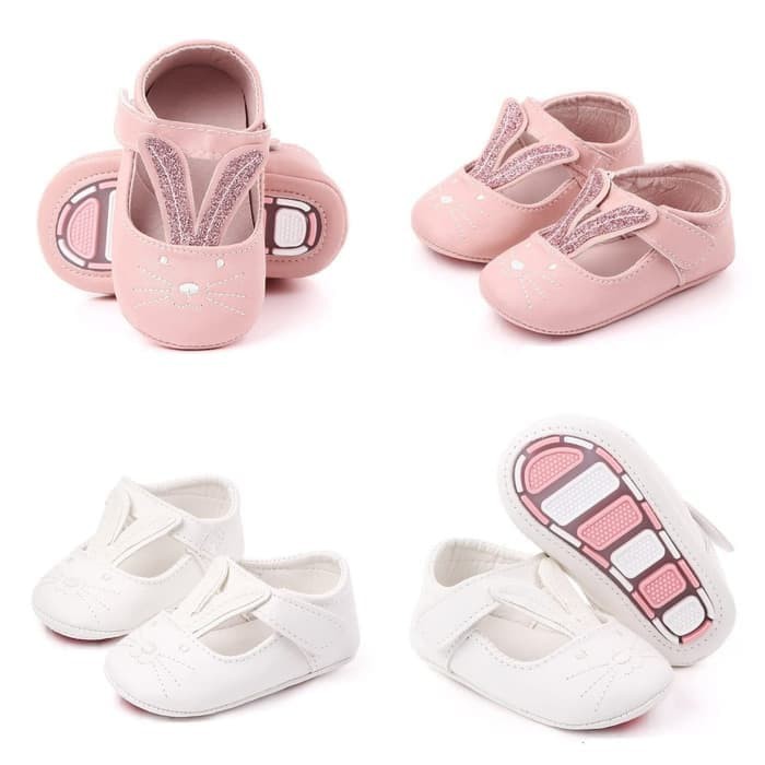 BEN PW146 SEMI WALKER KELINCI ALAS KARET sepatu anak bayi baby prewalker shoes girl perempuan import-0