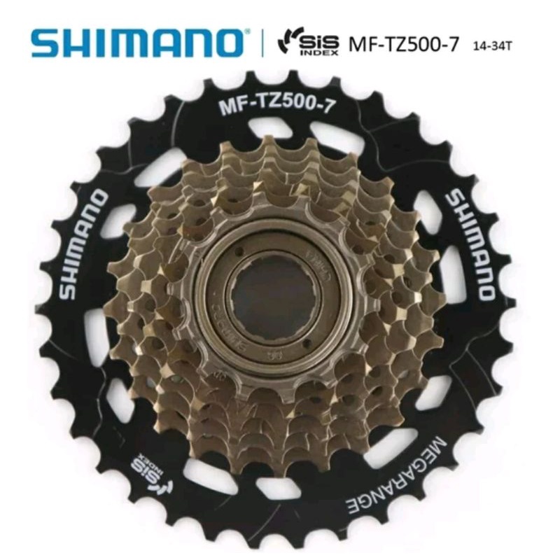 Gear sprocket 7 speed shimano MF-TZ500 drat ulir gears sprockets model drat mega range 7sp 7 sp 34T 34 T