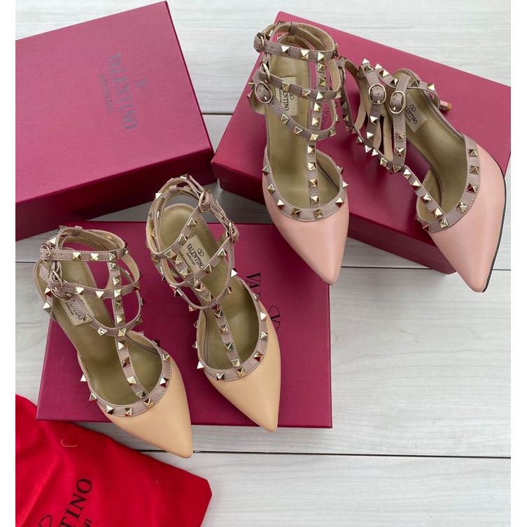 Sepatu Wanita Mirror Valentino Calfskin Sling Pump Heels 6,5cm H09