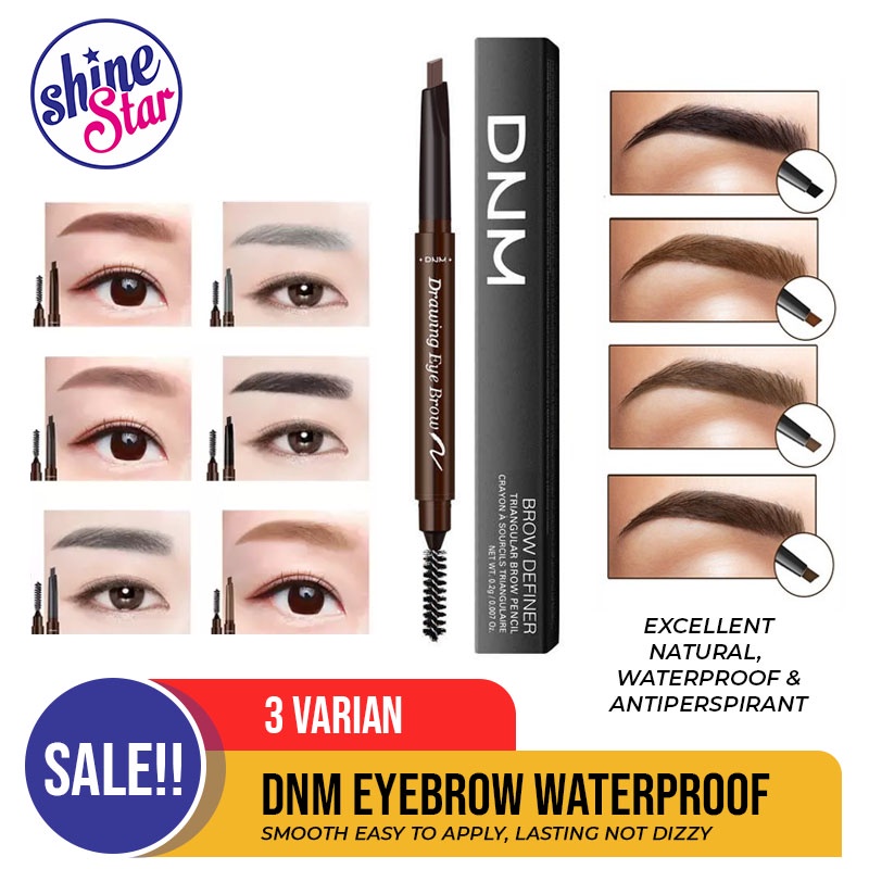 SHINE STAR - BISA COD - Automatic Eyebrow / Pensil Alis Drawing 2in1Anti Air dan Tahan Lama / Eyeliner