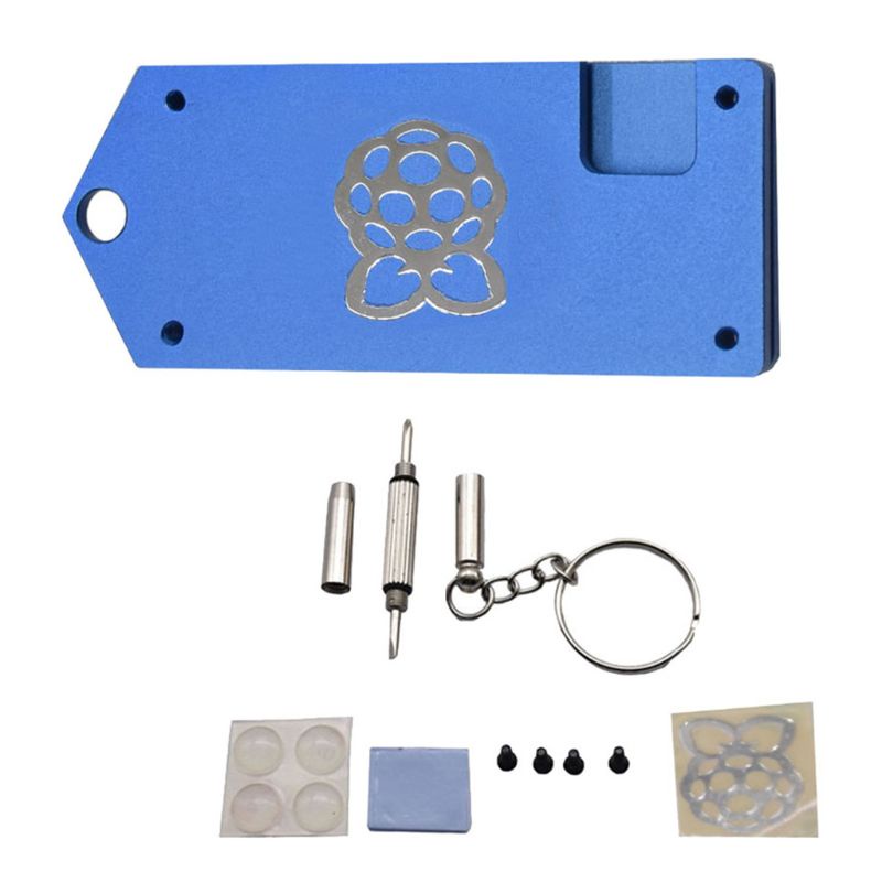 Btsg Untuk Raspberry Pi Kipas ABS Pelindung Untuk Case Metal Enclosure Blue Untuk Pi Zero fo