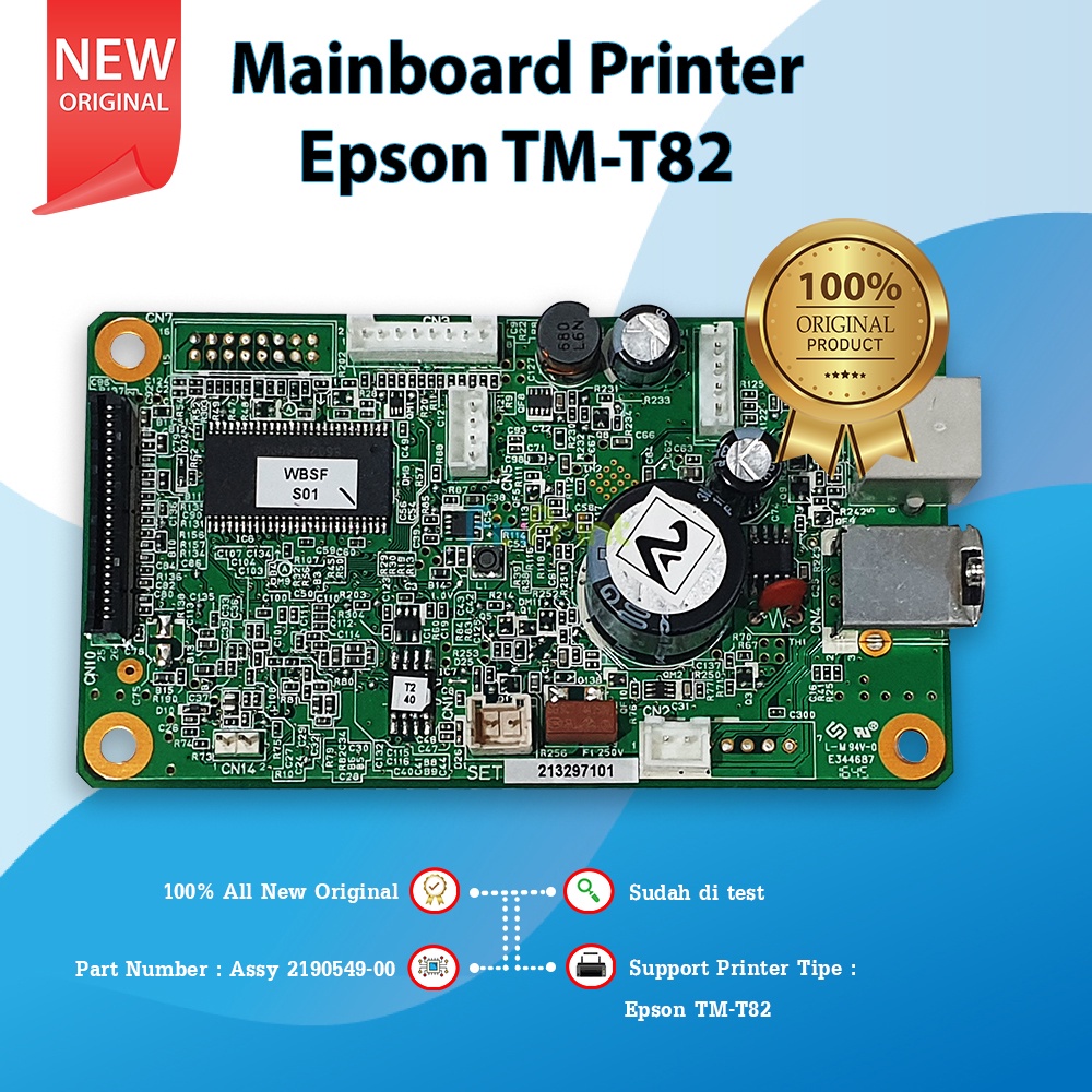 Mainboard Epson TM-T82 Port USB Board Printer TMT82 New Original