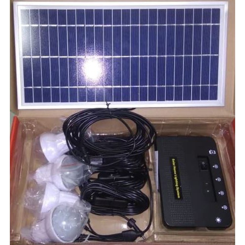 Solar Home Lighting Paket Solar Cell 4 Lampu 8wp Paket Solar Cell