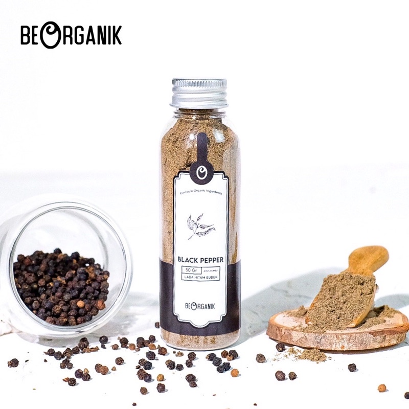 

Beorganik Black pepper - Be organik black pepper Organic - Lada hitam organik - Bubuk lada hitam organic