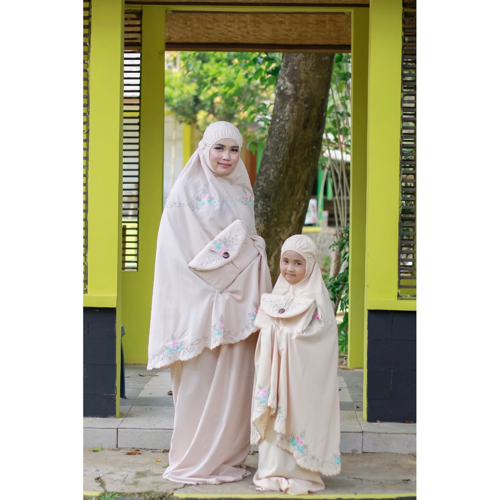 Mukena Alesya Couple Ibu Anak/Bahan Harga Grosir/Best Seller/Bisa COD