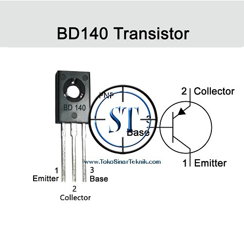 Transistor PNP BD 140 80V-1.5A TR Televisi BD140 BD-140