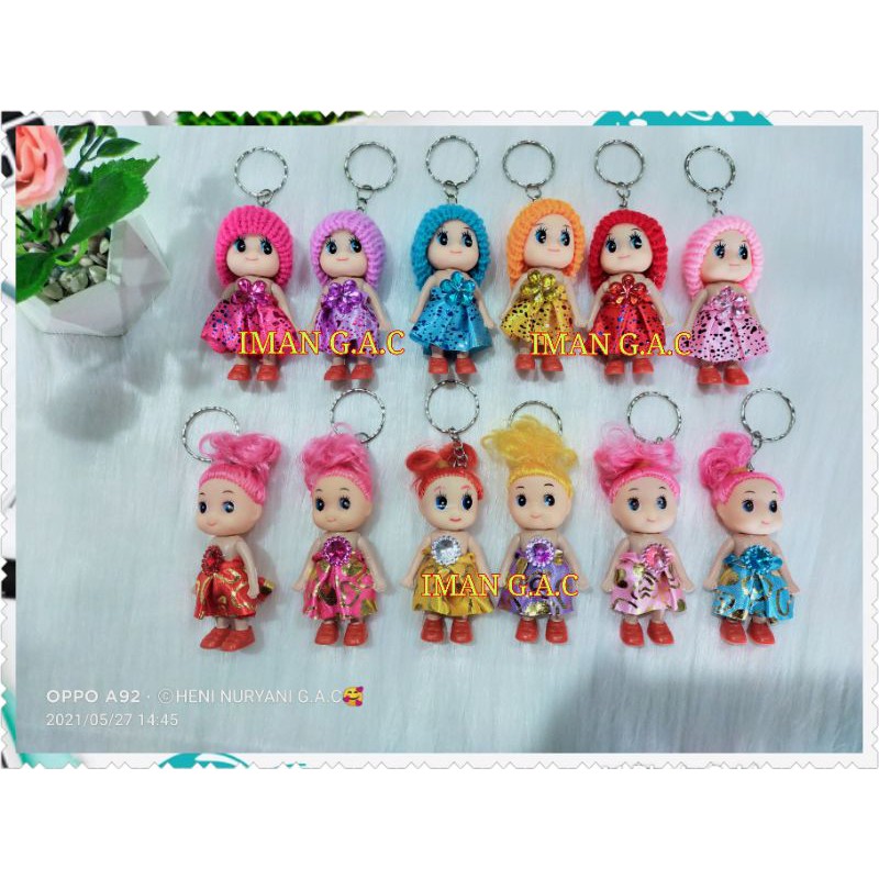 Gantungan kunci barbie mini/gantungan kunci boneka mungil  lucu/souvenir boneka barbie lucu imut