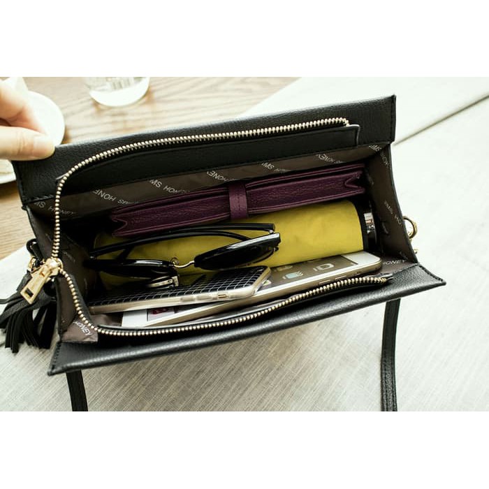 tas wanita cewe murah fashion lucu unik selempang Hn*M MINI RING Merah 22222 Best Seller Cantik I8O0