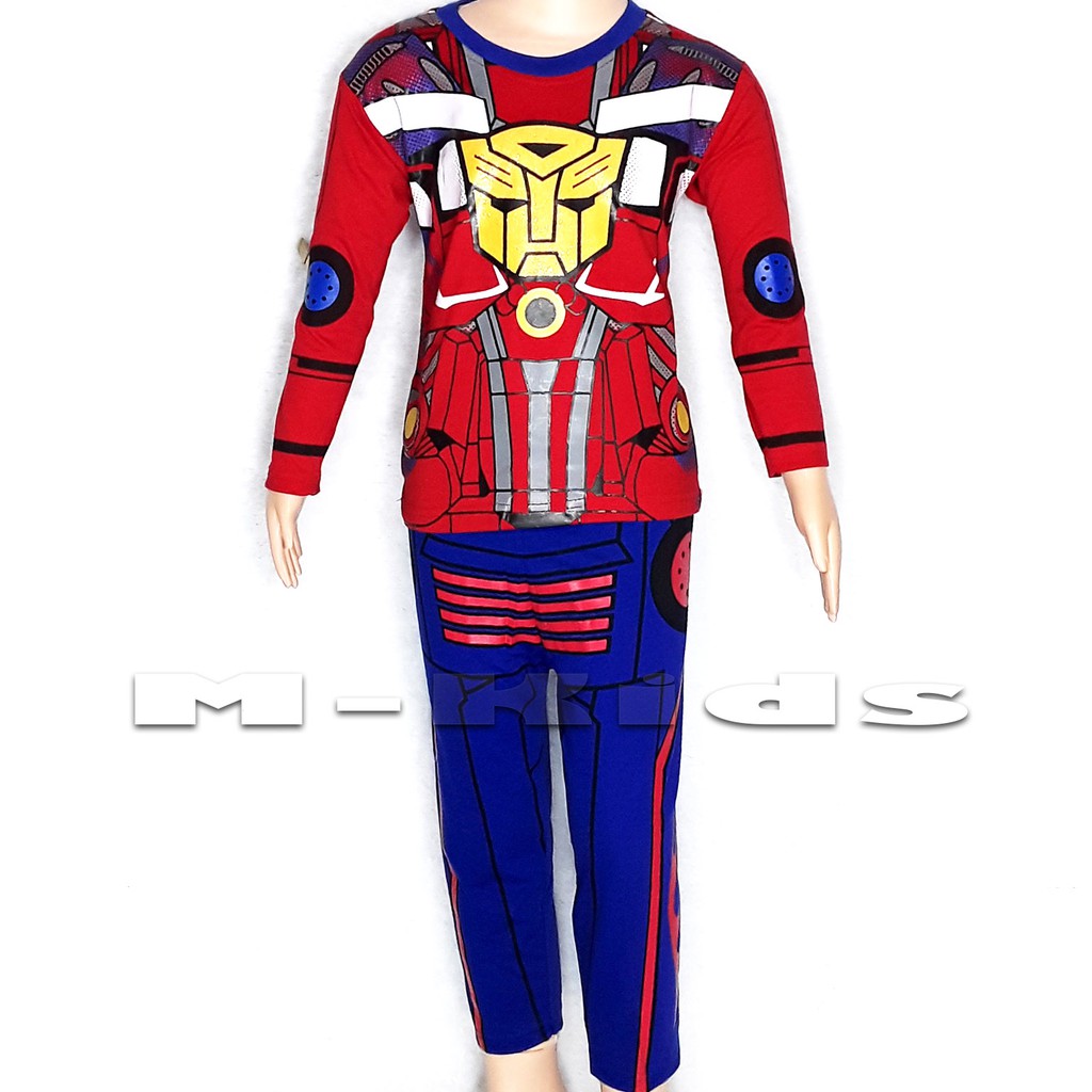 MKids88 - Baju Setelan Anak Laki-Laki Karakter Transformer Optimus Prime Superhero