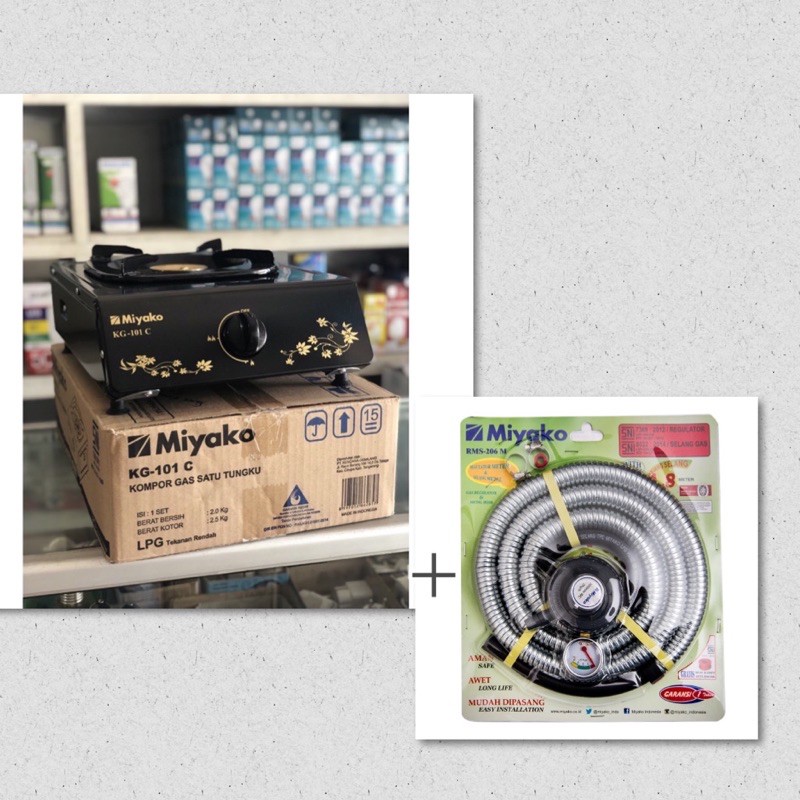 Kompor 1 Tungku + Selang dan Regulator Miyako