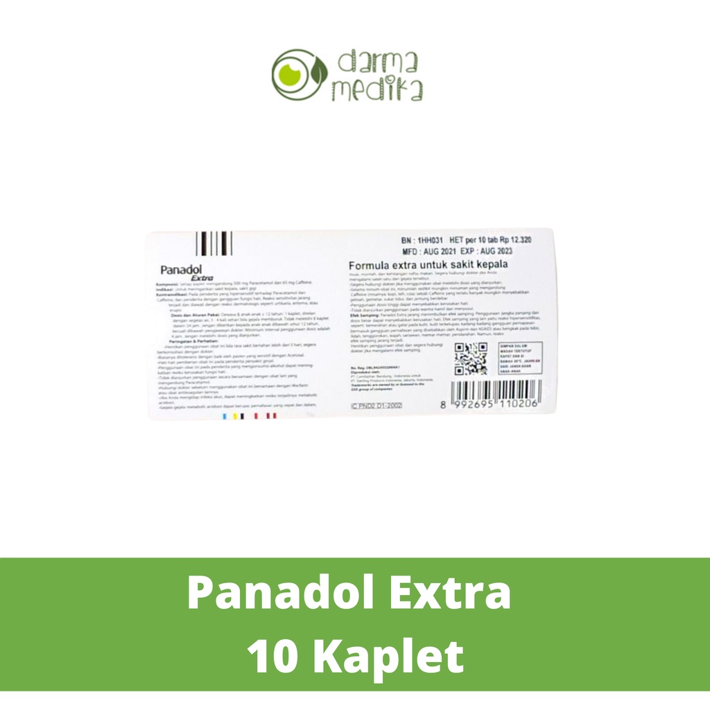 Panadol Merah Extra strip