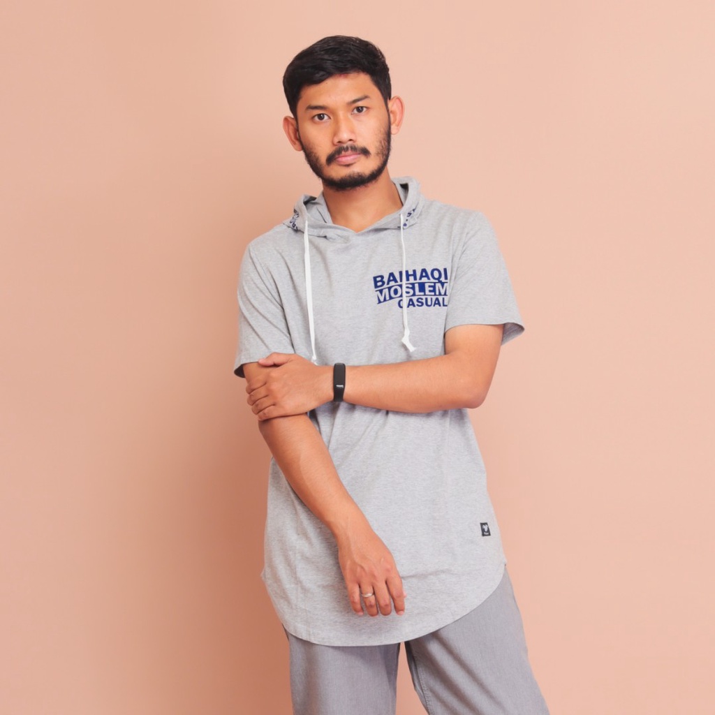Baihaqi Kurta Kaos Hoodie Lengan Pendek BAH02