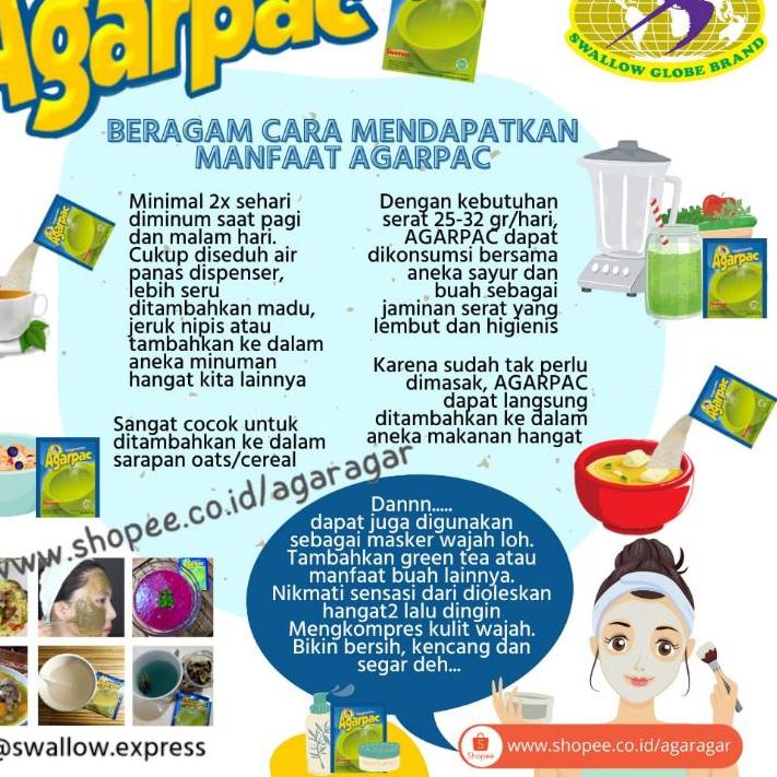 

Recomend AGARPAC 10 sachet Tepung Agar-agar Campuran Minuman Diet Sehat ~