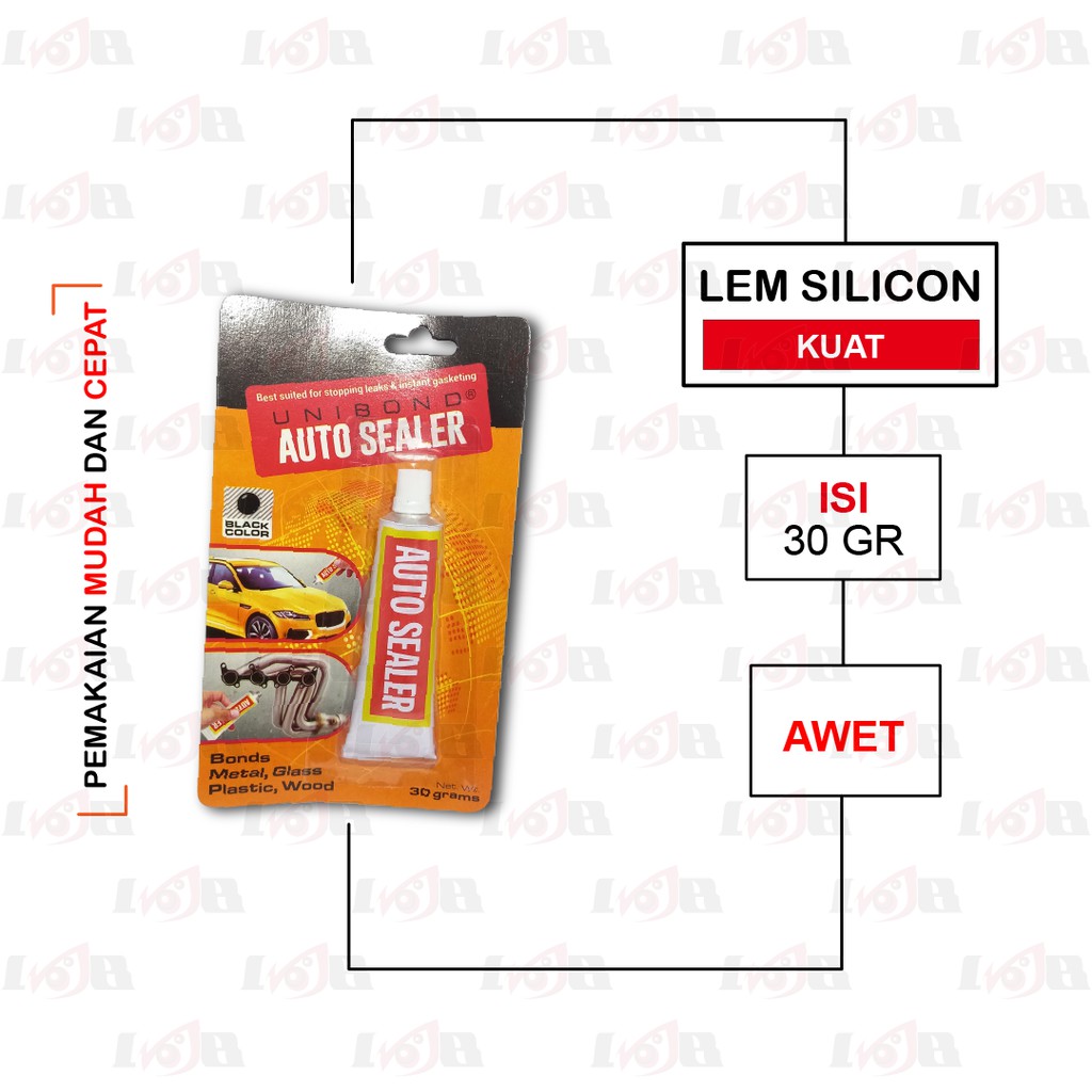 Auto Sealer Hitam Lem Silicone Tube Black Seal