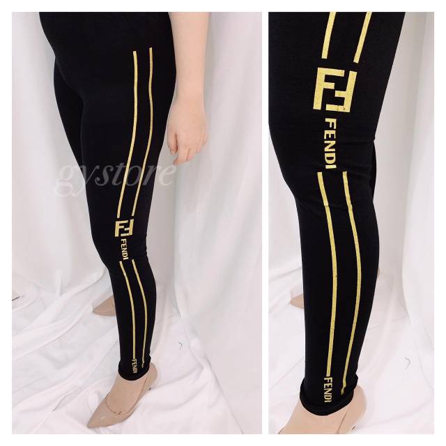 PREMIUM Celana Legging Import Fendy List / 1234