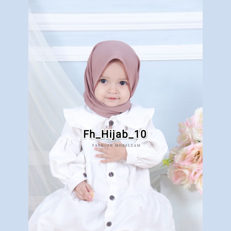 Pashmina Karet Bayi Instan Anak Uk. 110x50cm Usia 0-3 Tahun | Hijab Sekolah Tk Newborn Premium Lucu | Kerudung Lembut Sd Instant Jilbab Terbaru Baby Perempuan