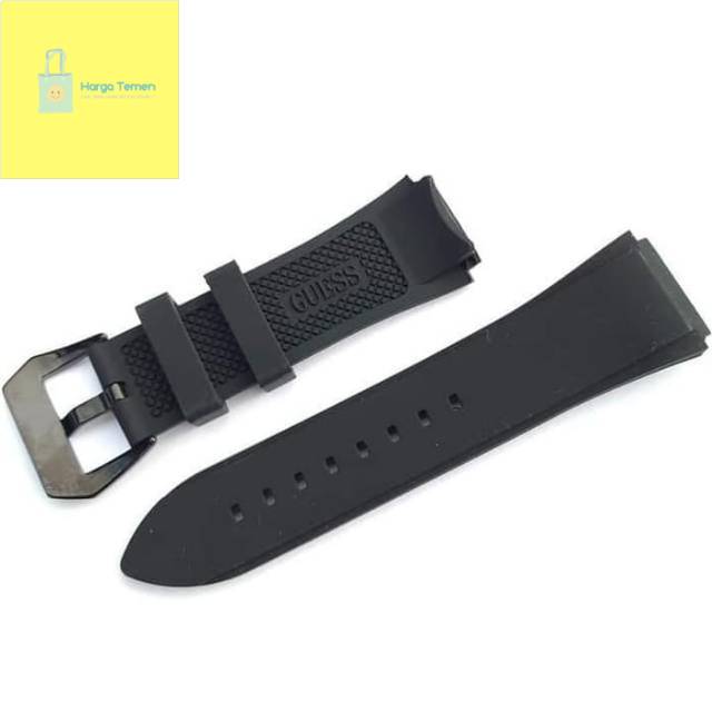 Tak Strap GC GUESS 22MM RUBBER STRAP TALI JAM TANGAN GUESS NAVITIMER BLACK
