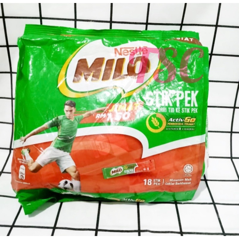 

Nestle Milo Kosong Malaysia 18stick / Pek / Pack / Milo Bubuk Tanpa Gula Sachet