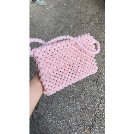 tas mote beads bag handmade beludru unik