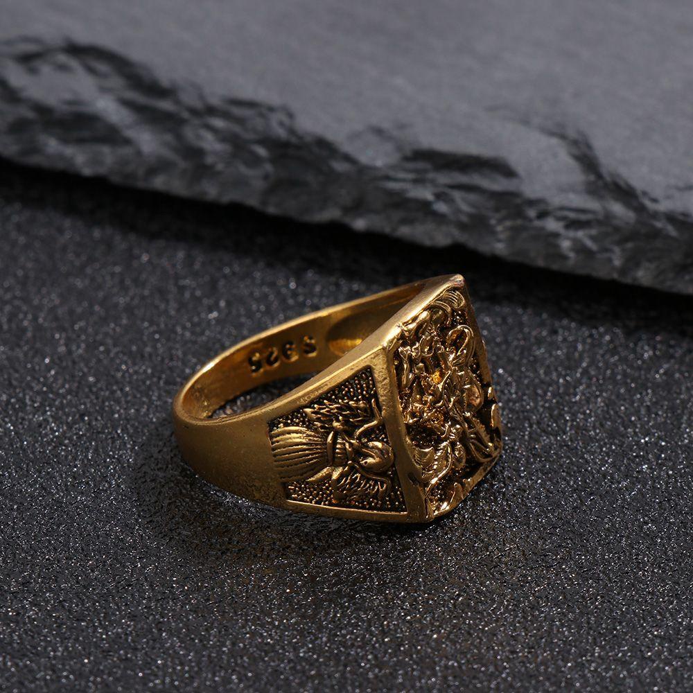 Lily Perhiasan Cincin Wanita Mewah Fashion Golden Mitologi Yunani Kuno