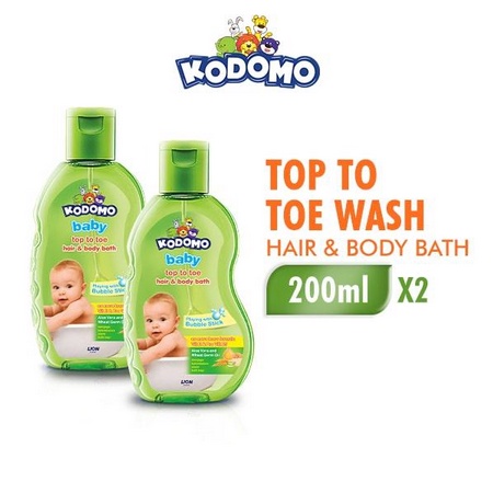 Kodomo Baby Top To Toe Hair and Body Aloevera 200Ml