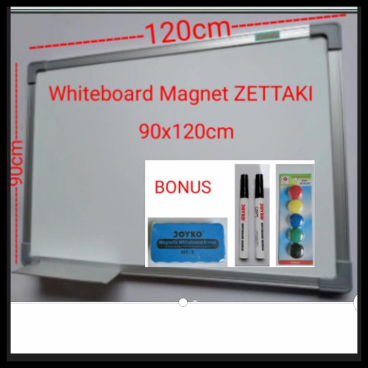 

Papan Tulis Magnet Whiteboard Gantung Single Face Zettaki 90X120Cm