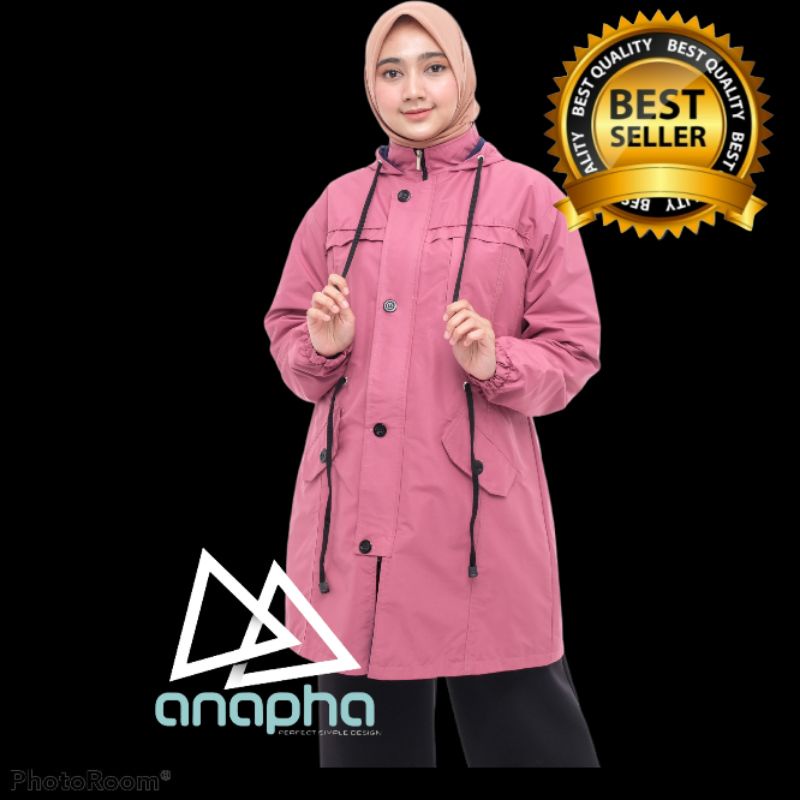 ANAPHA jaket parka muslimah parka syari syar'i syar i panjang jaket hijab hijabers,