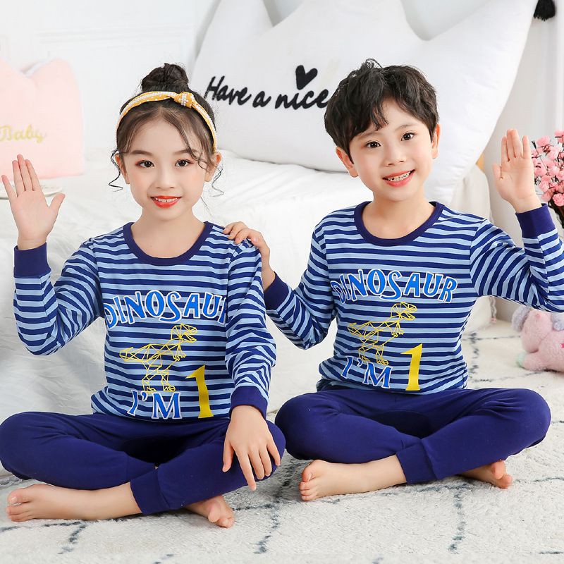 Baju Tidur Anak Import Bahan Halus 100% Cotton/Stelan Baju tidur anak/piyama anak