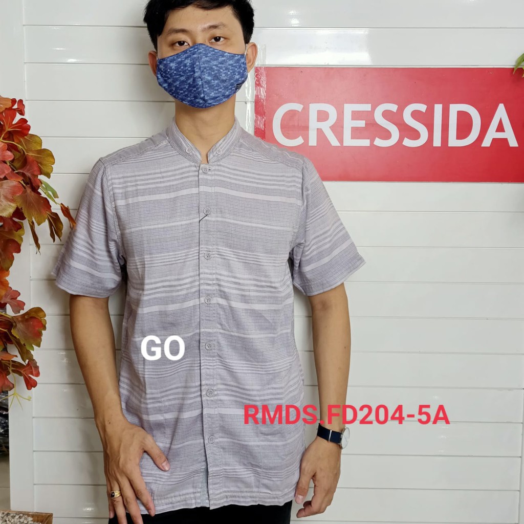 gos CRESSIDA KOKO/TAQWA Pakaian Pria Atasan Baju Muslim Kemeja Hem Reguler Original Lengan Pendek