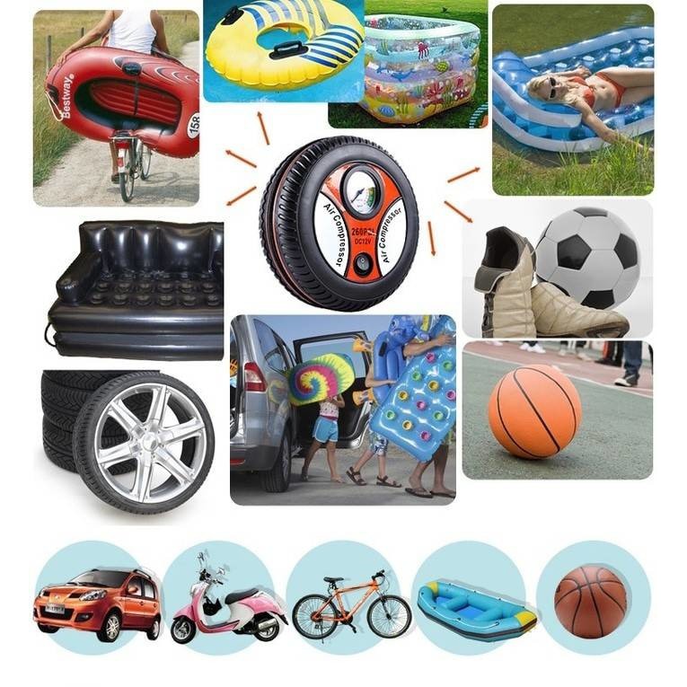 POMPA BAN MOBIL MOTOR EMERGENCY KOMPRESSOR MINI LIGHTER murah