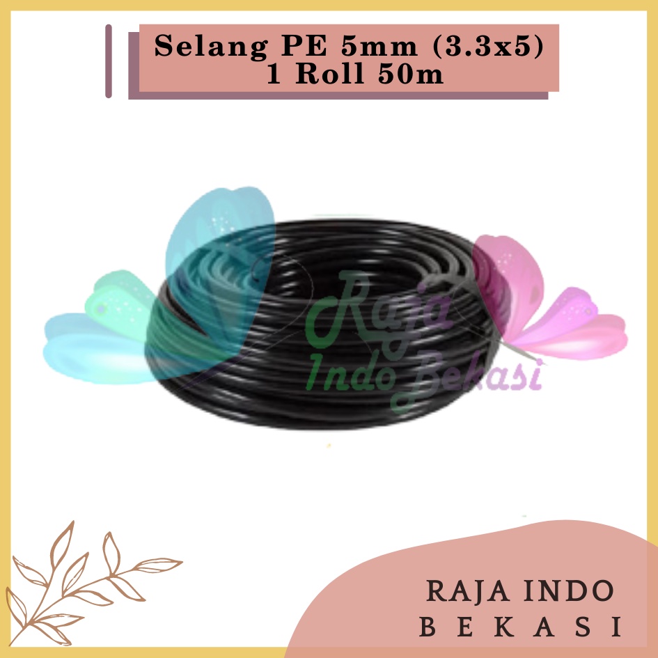 50 Meter Selang 5MM 1 Rol Selang Hidroponik Hydroponic Fertigasi Hose 5 Mm Pe 50 M Bukan Hdpe Kaku