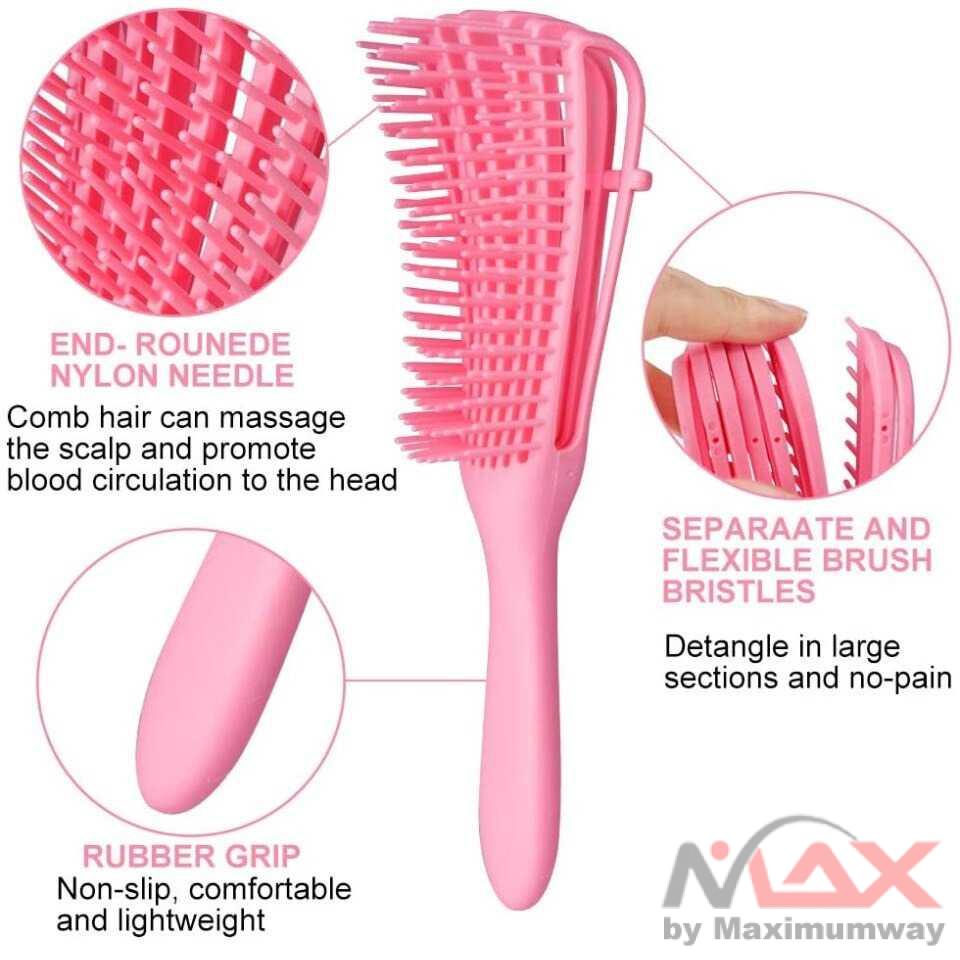 YBLNTEK Sisir Rambut Anti Rontok Detangling Hair Comb Brush Salon Detangling Brush for Curly Hair Non-slip Rubber Octopus Hair Brush Comb Scalp Massage Brushes Hair Styling Tool Massage Detangling Hair Brush Scalp Massage Hair Comb Detangling Brush