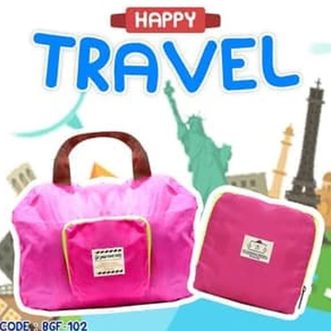 New Tas Happy Travel - Organizer Bag Tas Jinjing Bersekat Warna Bgf-102