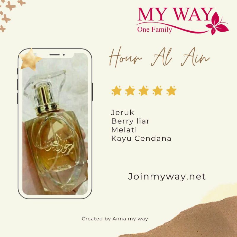 [COD] PARFUM MY WAY HOUR AL AIN 110ML EDT FOR WOMEN
