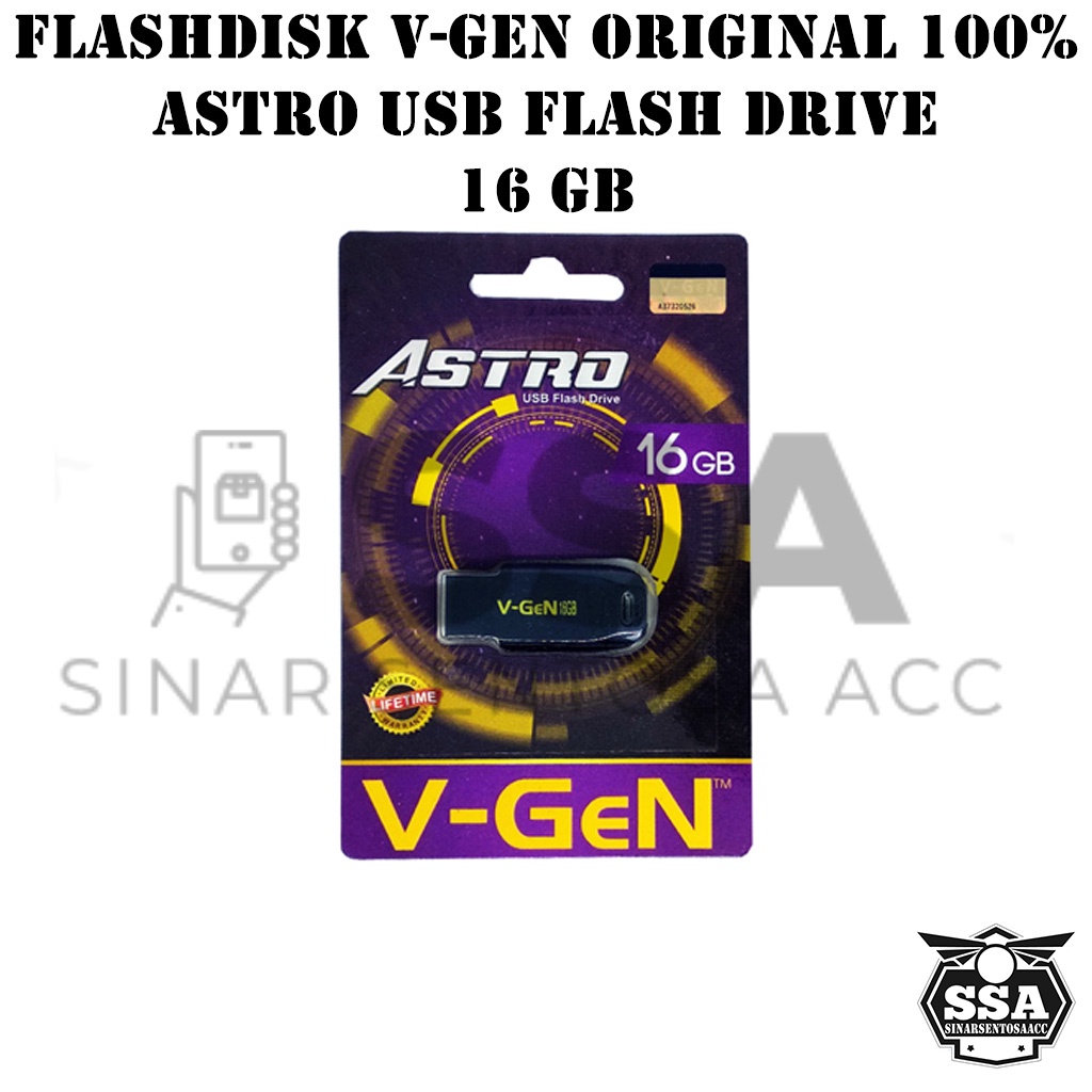 Flashdisk V-GEN Astro USB 8GB 16GB 32GB 64GB VGEN Flash Drive FlashDrive V Gen Flash Disk Original Memori Ori RESMI Murah Class6
