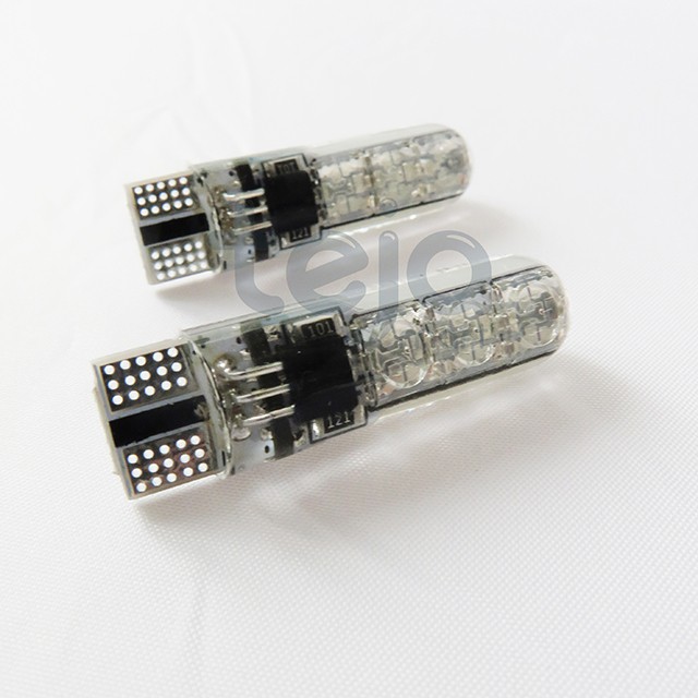 LAMPU LED T10 UNTUK MOBIL / MOTOR RGB 6 MATA JELLY ISI 2PCS + REMOTE + BATERAI-2