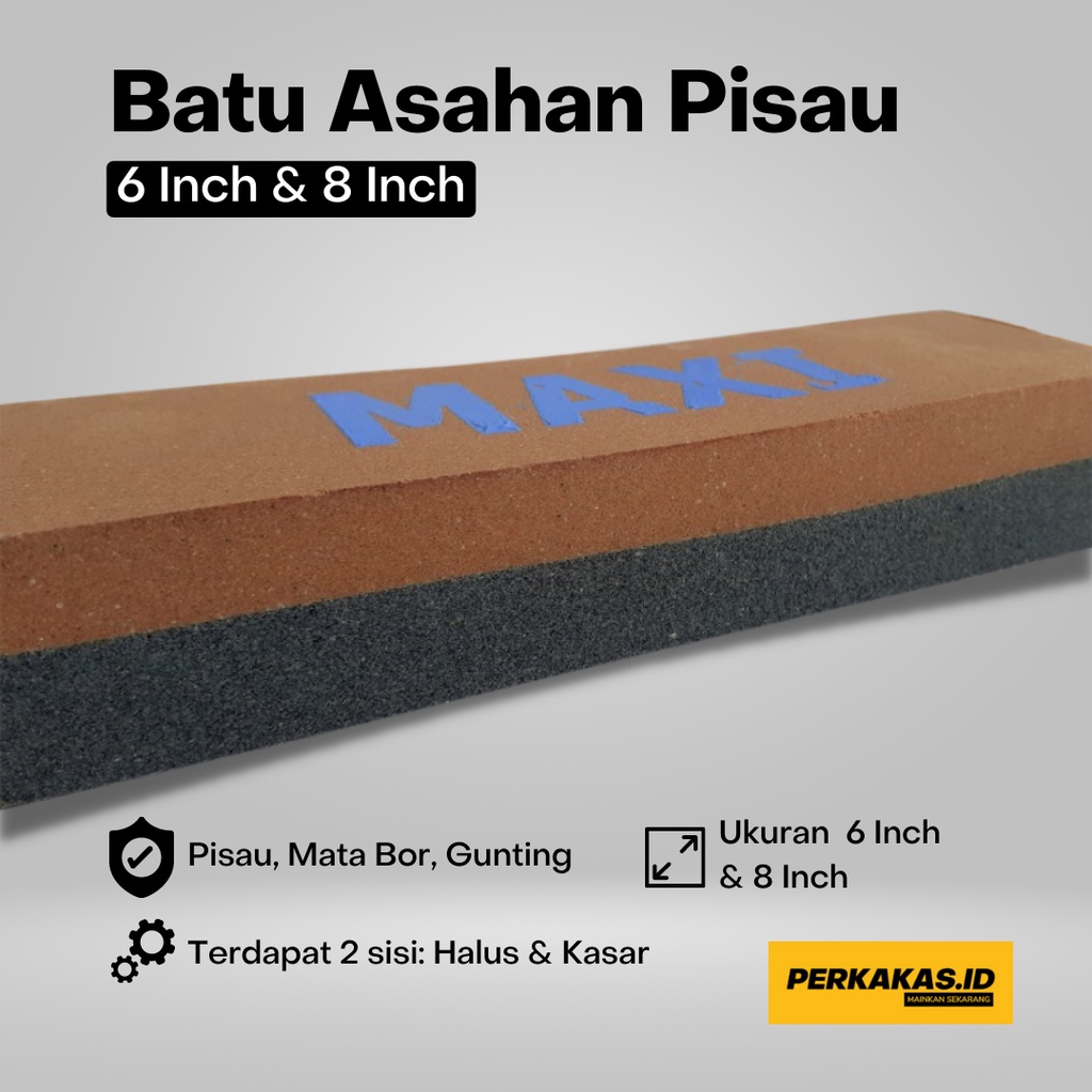 Asahan Pisau Stainlees Batu Halus Kasar 6 8 Inch OWNER