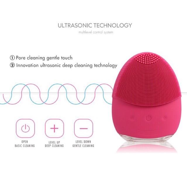 Facial Cleansing Brush Rechargeable Waterproof Pembersih Wajah Elektrik