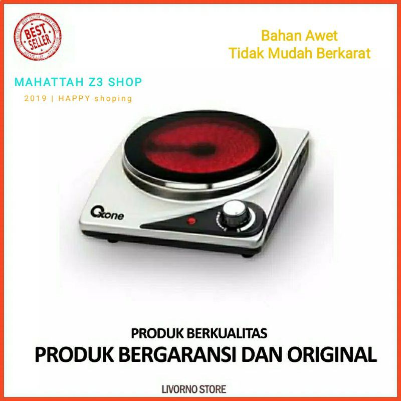 Kompor Listrik OXONE Double Keramik/ Kompor Listrik 1 Tungku/ Awet Bergaransi