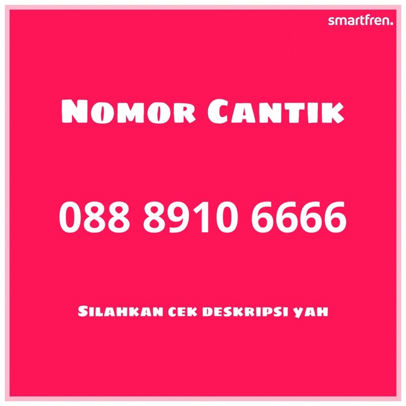 Esim Nomor Cantik Smartfren (sudah termasuk paket unlimited)