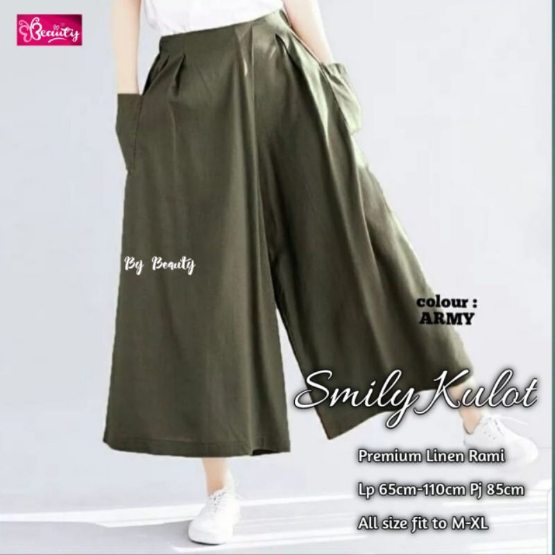 CELANA KULOT WANITA/KULOT BAHAN ADEM KARET BELAKANG/CELANA KULOT TERBARU TERLARIS