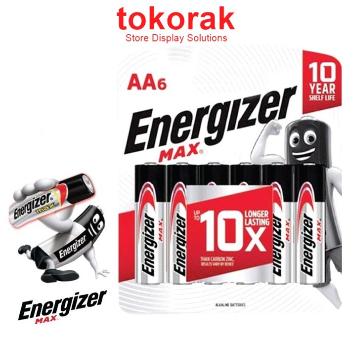 BATERAI ENERGIZER MAX AA A2 ISI 6 PCS BATERE TAHAN LAMA BATU BATRE