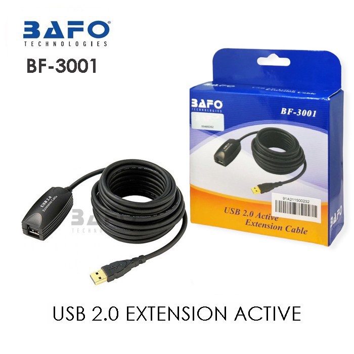 Kabel Usb 2.0 Extension Bafo active BF-3001/3002, 5M/10M Aktif